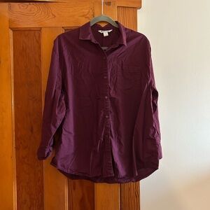 Old Navy Maroon Button-Up Shirt